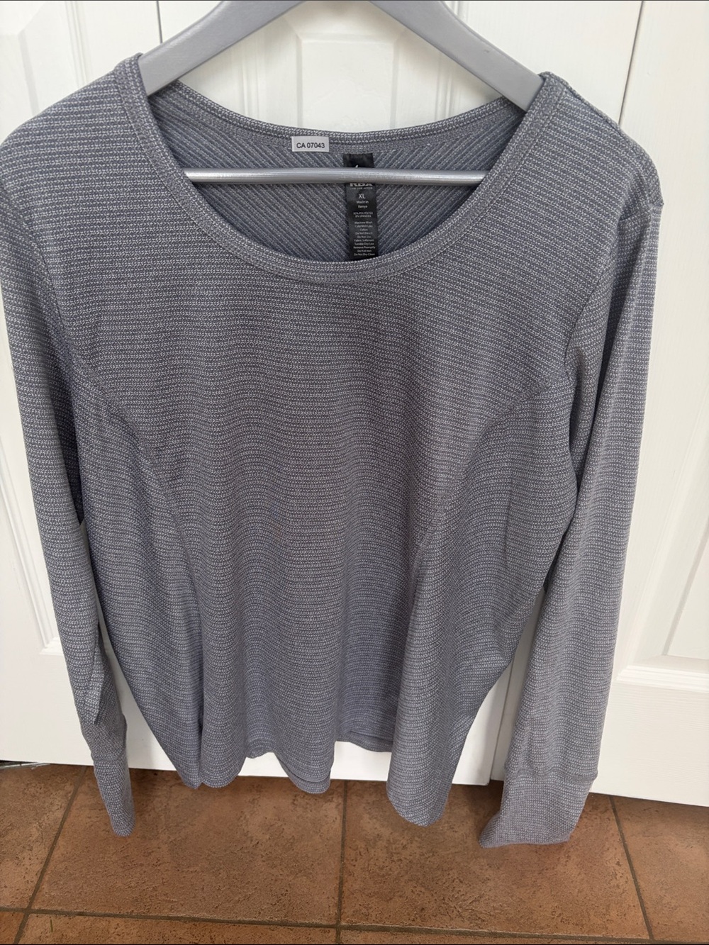 RBX Heathered Gray Active Long Sleeve Top